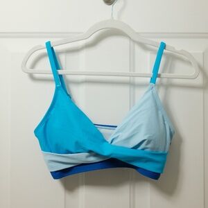 CUPSHE Color Block High Waisted Twist Front Bikini Swimsuit Top NWT